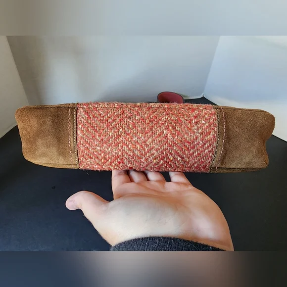 Coach Hampton Herringbone Slim Hobo - Leather, Suede, & Tweed, EUC, 2007, F11214 - Picture 8 of 15